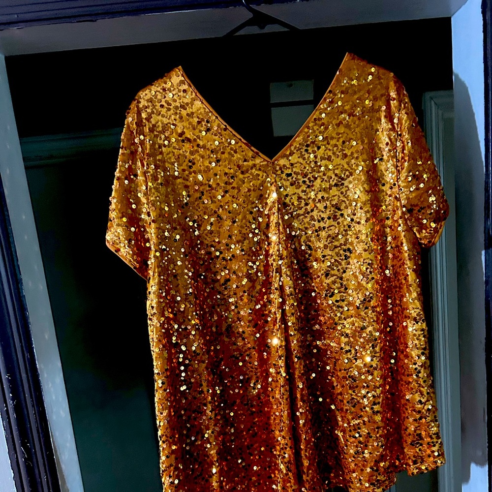 Amazing sequence top. Can be dressed up or down.